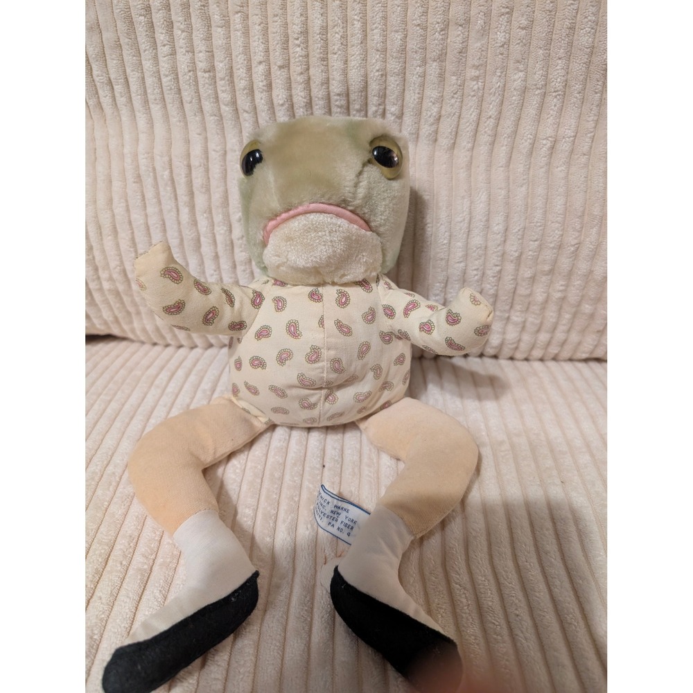 Vintage Eden Toys Beatrix Potter Jeremy Fisher Frog Plush Frederick Warne
